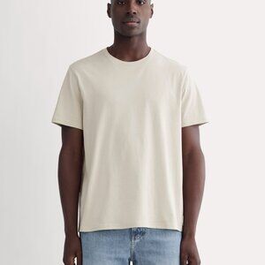 Everlane Men's Essential Organic Crew Neck T-Shirt in Silver Lining, Medium